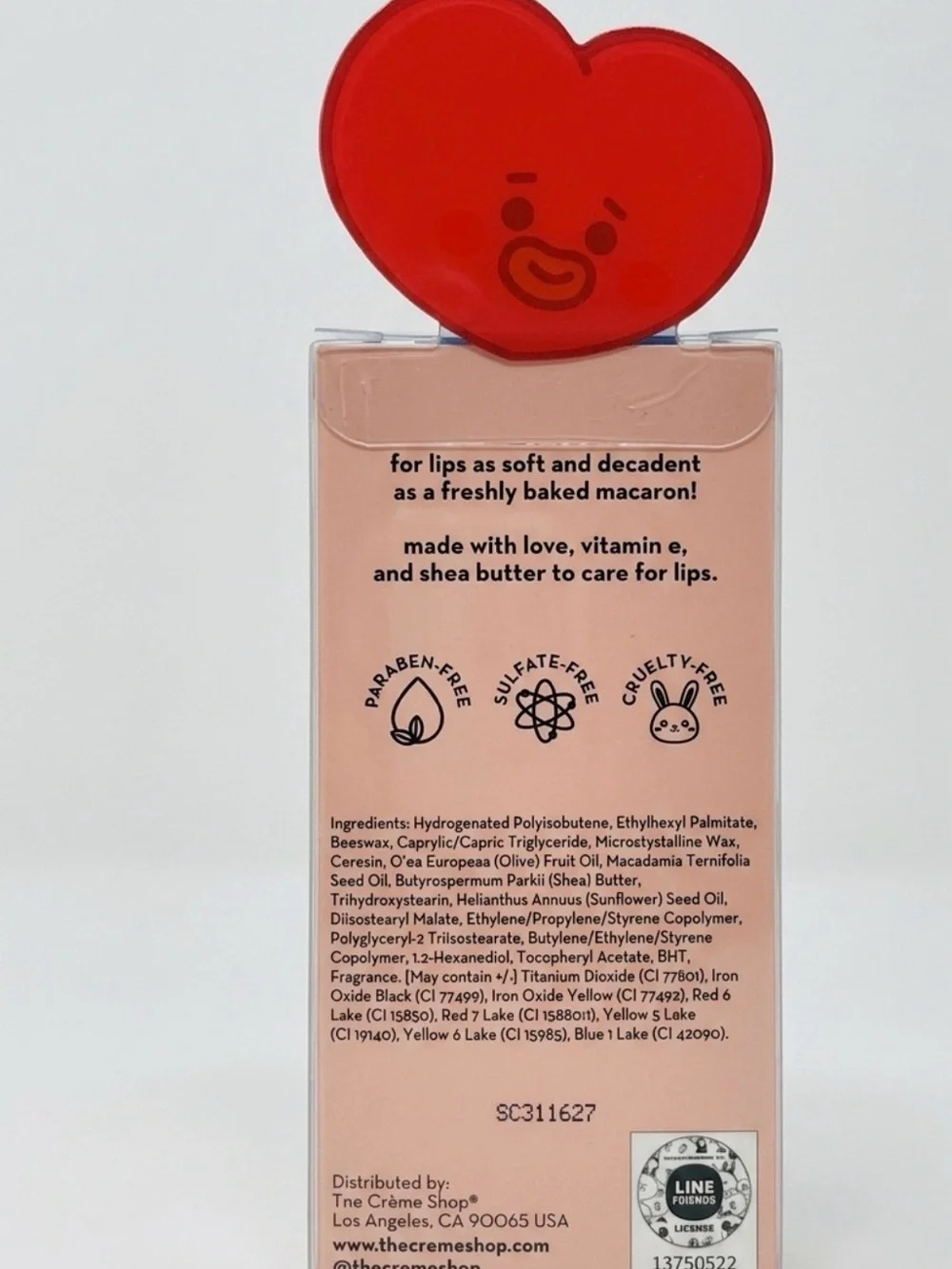 The Crème Shop x BT21 Macaron Lip Balm - Strawberry Red